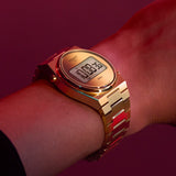 Tissot PRX Digital Quartz Gold Dial Gold Steel Strap Watch for Men - T137.463.33.020.00