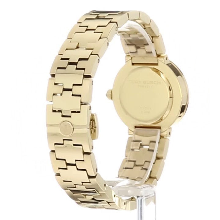 Tory Burch Reva Gold Dial Gold Steel Strap Watch for Women - TBW4011