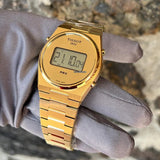 Tissot PRX Digital Quartz Gold Dial Gold Steel Strap Watch for Men - T137.463.33.020.00
