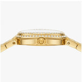 Tory Burch Oval Mother of Pearl Dial Gold Steel Strap Watch for Women - TBW6034