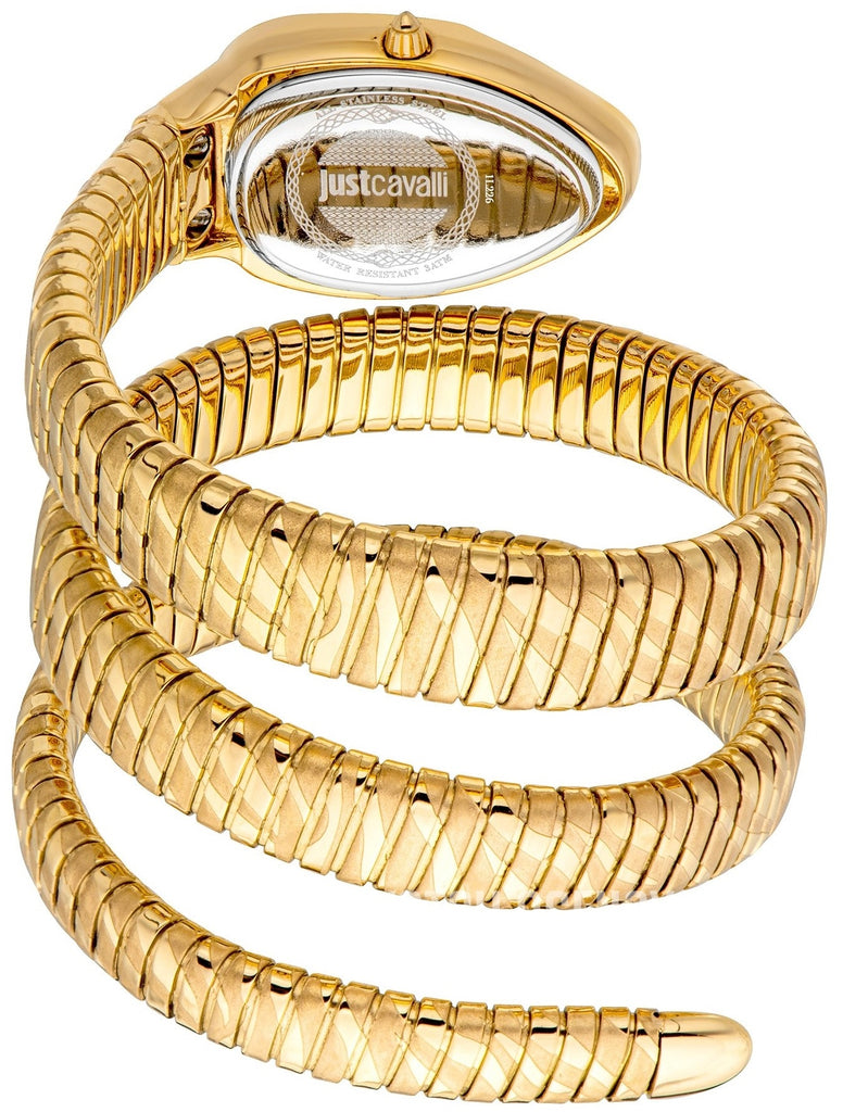 Just Cavalli Cosenza Silver Dial Gold Steel Strap Watch for Women - JC1L232M0025
