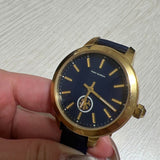 Tory Burch Collins Quartz Blue Dial Blue Leather Strap Watch for Women - TBW1203