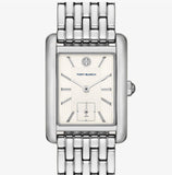 Tory Burch Eleanor White Dial Silver Steel Strap Watch for Women - TBW1069