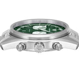 Emporio Armani Racer Chronograph Green Dial Silver Steel Strap Watch for Men - AR11637