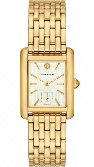 Tory Burch Eleanor White Dial Gold Steel Strap Watch for Women - TBW1060