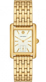 Tory Burch Eleanor White Dial Gold Steel Strap Watch for Women - TBW1060