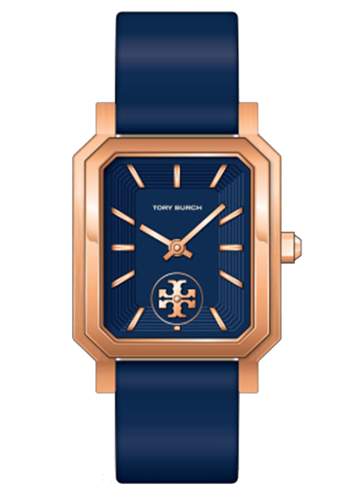 Tory Burch Robinson Quartz Blue Dial Blue Leather Strap Watch for Women - TBW1511