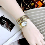 Just Cavalli Classico Lungo White Dial Gold Steel Strap Watch for Women - JC1L248M0025