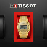 Tissot PRX Digital Quartz Gold Dial Gold Steel Strap Watch for Men - T137.463.33.020.00