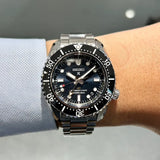 Seiko Prospex Diver Scuba Automatic Blue Dial Silver Steel Strap Watch for Men - SBEJ021