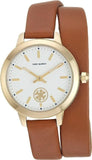 Tory Burch Collins Quartz White Dial Brown Leather Strap Watch for Women - TBW1304