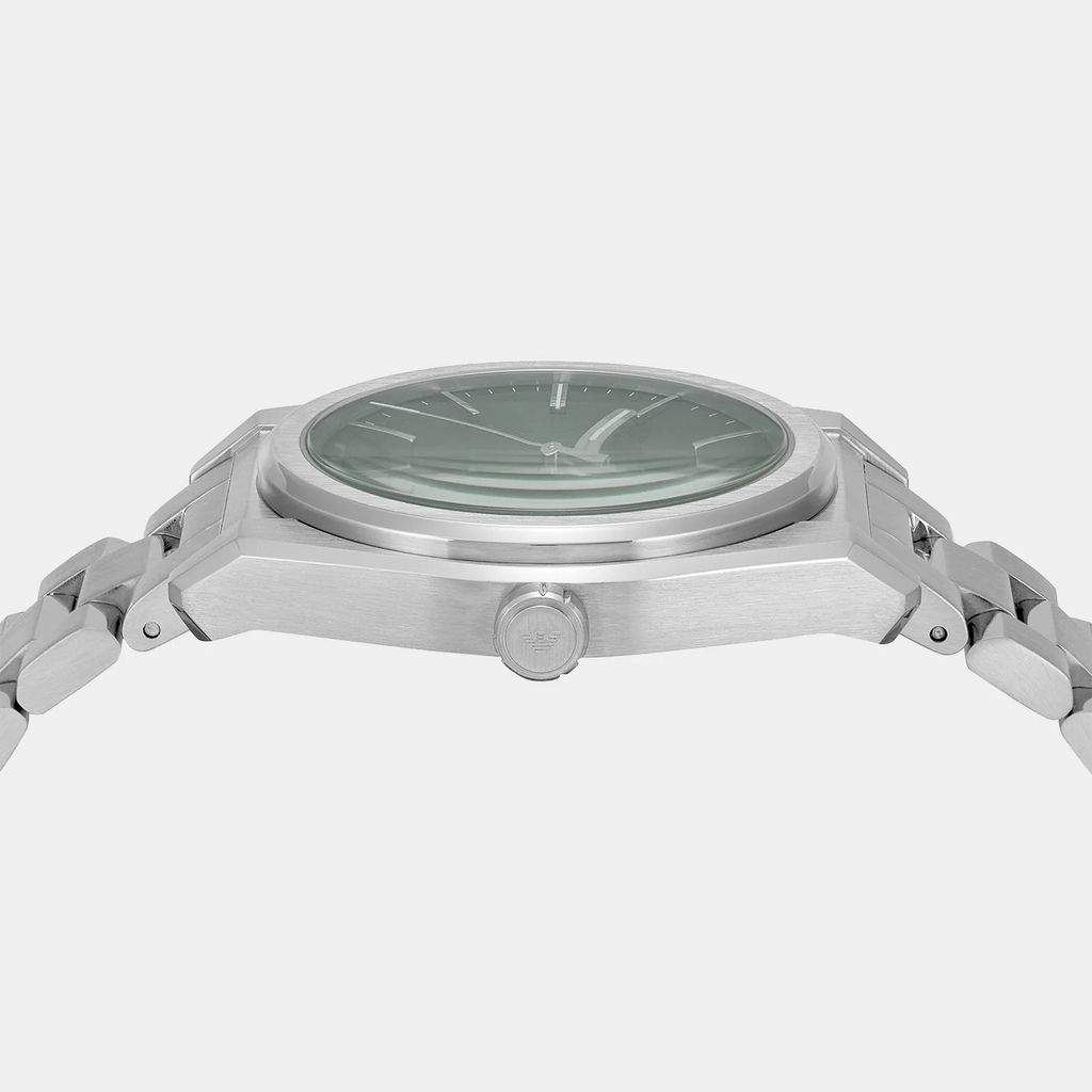 Emporio Armani Frederico Analog Green Dial Silver Steel Strap Watch for Men - AR11621