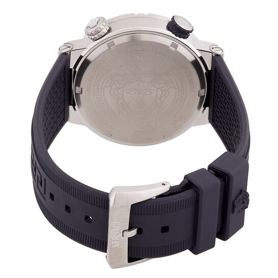 Versace Greca Diver Quartz Blue Dial Blue Rubber Strap Watch for Men - VE8G00124