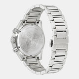 Versace Greca Dome Chronograph Blue Dial Silver Steel Strap Watch for Men - VE6K00323