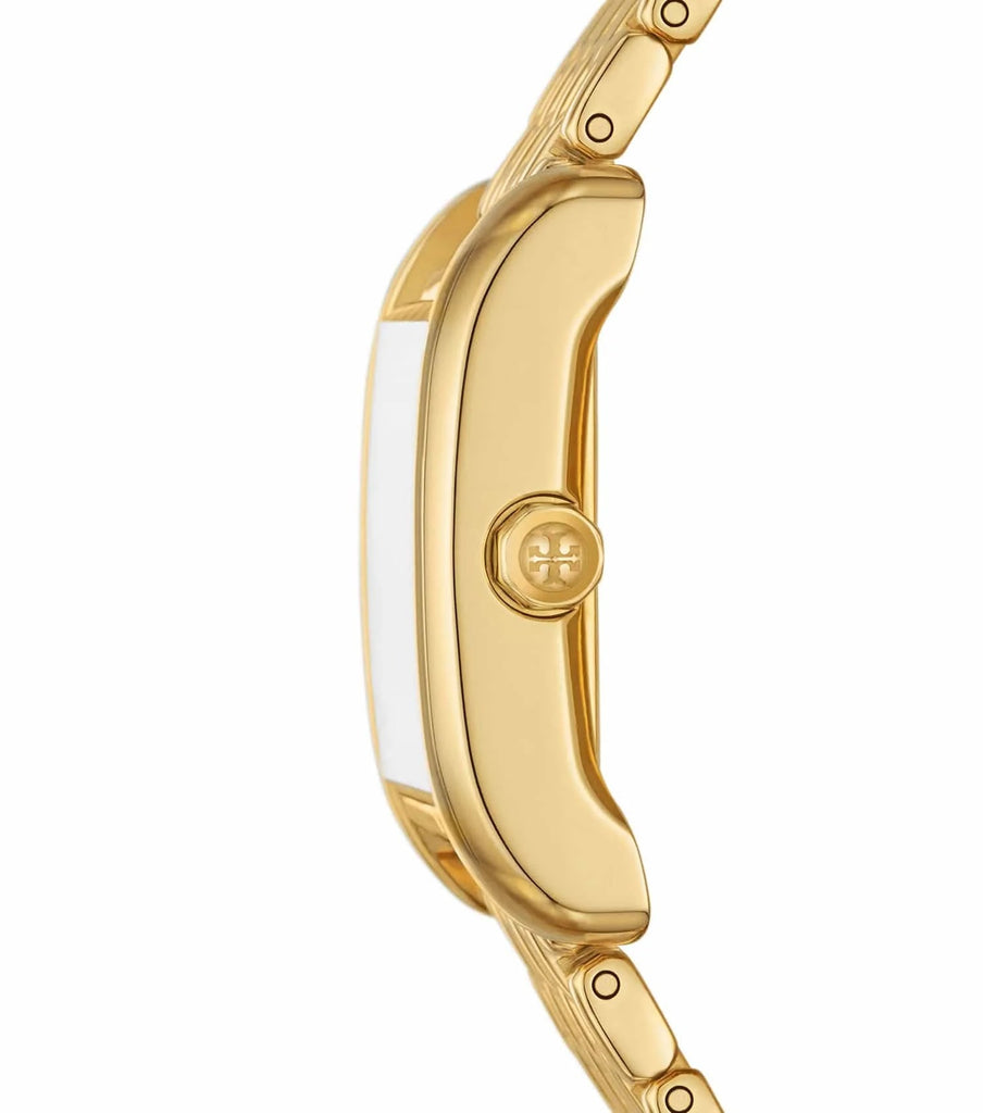 Tory Burch Eleanor White Dial Gold Steel Strap Watch for Women - TBW1060