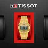 Tissot PRX Digital Quartz Gold Dial Gold Steel Strap Watch for Men - T137.463.33.020.00