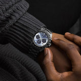 Seiko Prospex Speedtimer 41.4 Solar Chronograph Blue Dial Silver Steel Strap Watch for Men - SSC935