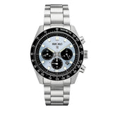 Seiko Prospex Speedtimer 41.4 Solar Chronograph Blue Dial Silver Steel Strap Watch for Men - SSC935