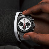 Seiko Prospex Speedtimer Solar Chronograph Silver Dial Silver Steel Strap Watch for Men - SSC911