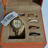 Tory Burch Riva Gold Dial Gold Steel Strap Watch for Women - TBW4029