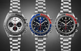 Seiko Prospex Speedtimer Solar Chronograph Silver Dial Silver Steel Strap Watch for Men - SSC911