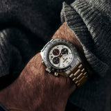 Seiko Prospex Speedtimer Solar Chronograph Silver Dial Silver Steel Strap Watch for Men - SSC911