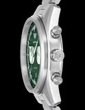 Emporio Armani Racer Chronograph Green Dial Silver Steel Strap Watch for Men - AR11637