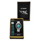 Seiko US Special Edition Automatic Green Dial Silver Steel Strap Watch for Men - SRPH57