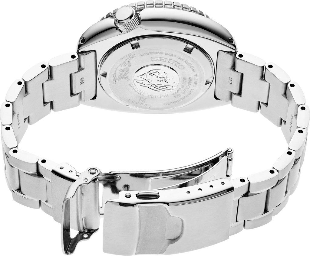 Seiko US Special Edition Automatic Green Dial Silver Steel Strap Watch for Men - SRPH57