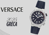 Versace Greca Diver Quartz Blue Dial Blue Rubber Strap Watch for Men - VE8G00124