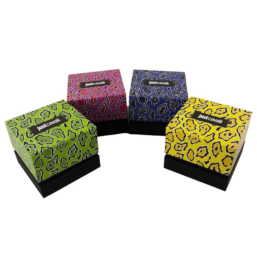 Just Cavalli Novara Red Dial Gold Steel Strap Watch for Women - JC1L264M0035