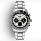Seiko Prospex Speedtimer Solar Chronograph Silver Dial Silver Steel Strap Watch for Men - SSC911