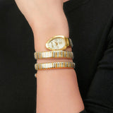 Just Cavalli Cosenza Silver Dial Gold Steel Strap Watch for Women - JC1L232M0025