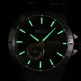 Hugo Boss Troper Automatic Chronograph Green Dial Silver Steel Strap Watch for Men - 1514200
