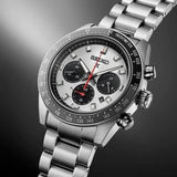 Seiko Prospex Speedtimer Solar Chronograph Silver Dial Silver Steel Strap Watch for Men - SSC911