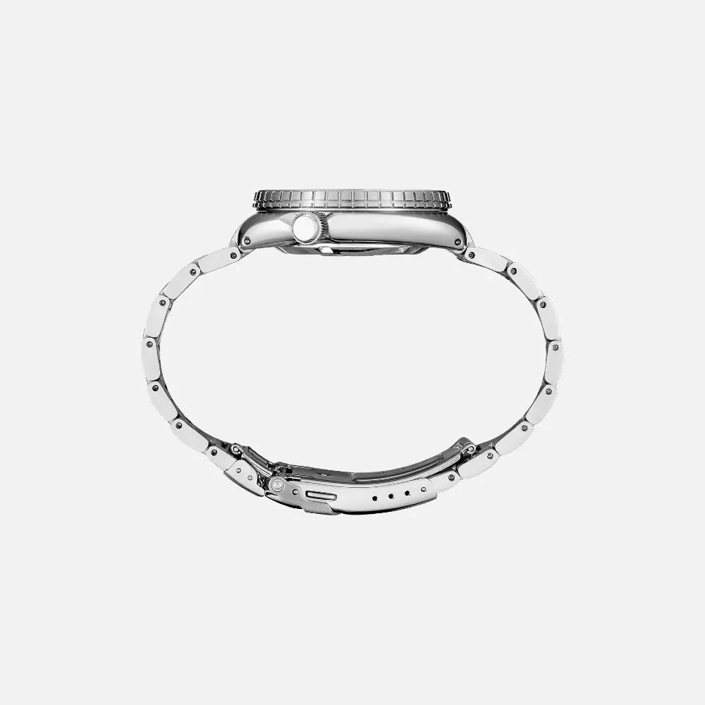 Seiko US Special Edition Automatic Green Dial Silver Steel Strap Watch for Men - SRPH57