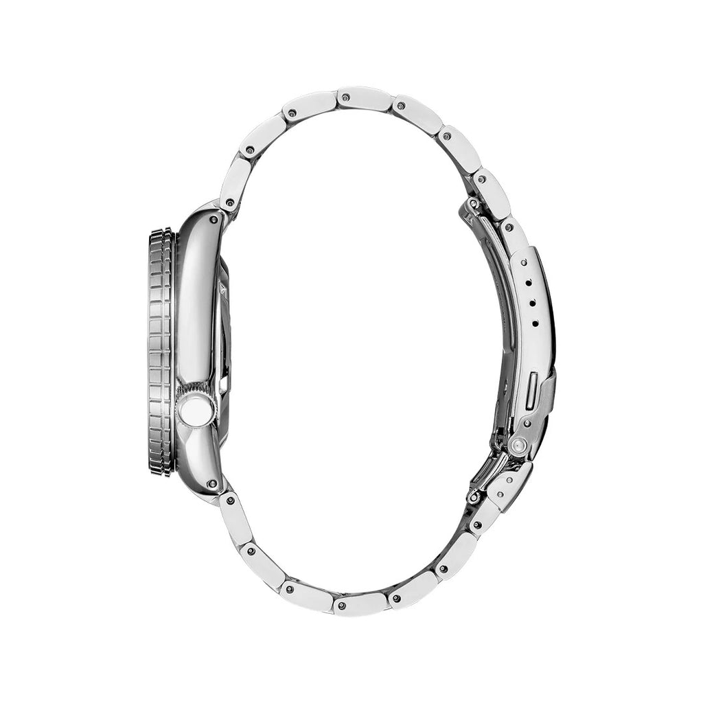 Seiko US Special Edition Automatic Green Dial Silver Steel Strap Watch for Men - SRPH57