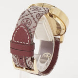 Tory Burch The Tory Chronograph White Dial Maroon Jacquard Strap Watch for Women - TBW1051