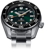 Seiko Prospex 140th Anniversary Limited Edition Automatic Scuba Divers Green Dial Silver Steel Strap Watch for Men - SPB207J1