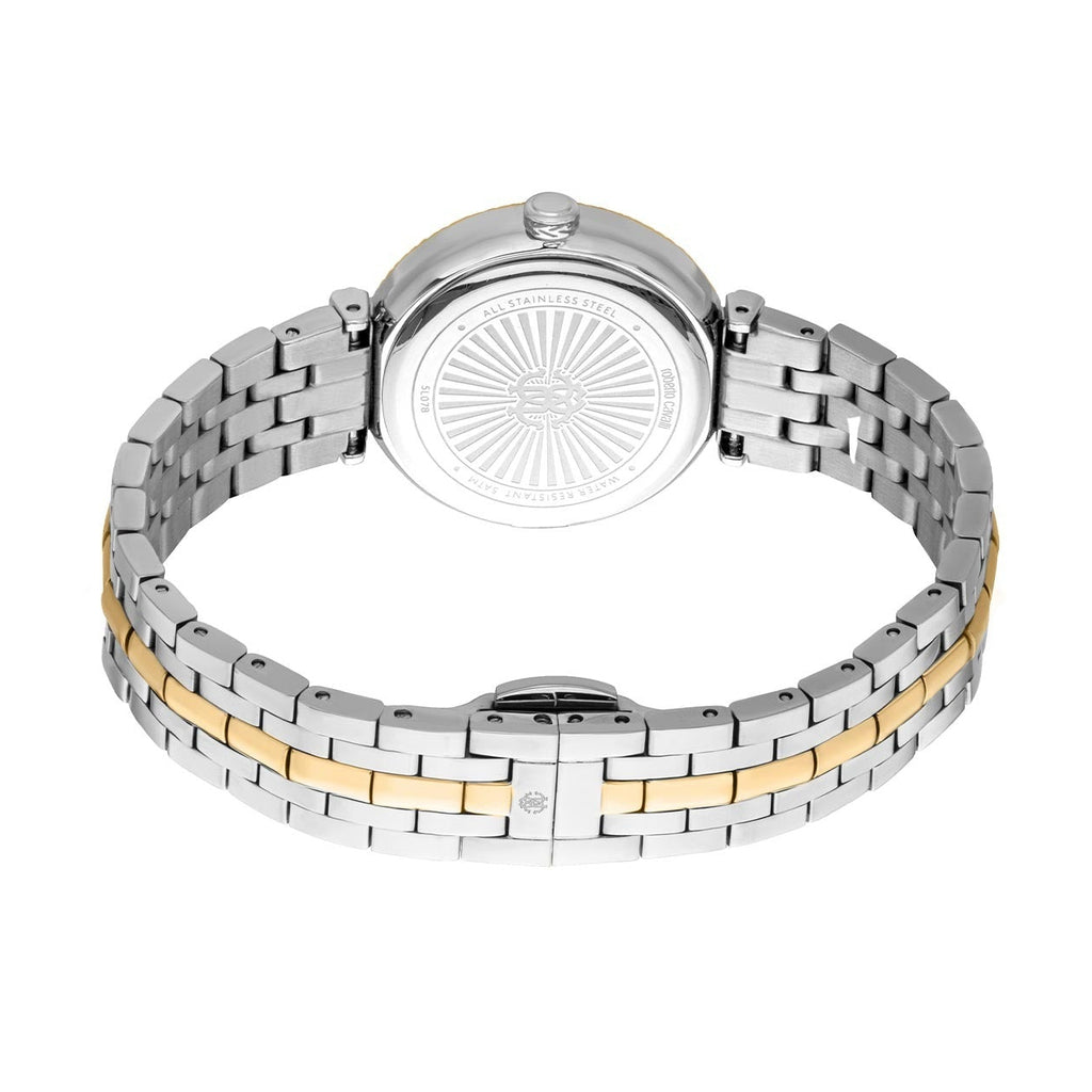 Just Cavalli Chiarezza Snake Core Green Dial Two Tone Steel Strap Watch for Women - RC5L078M0065