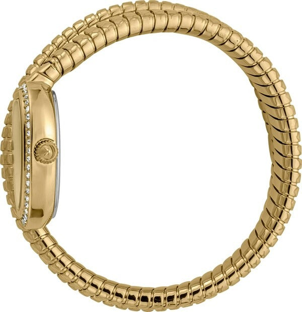 Just Cavalli Doppio Gold Dial Gold Steel Strap Watch for Women - JC1L163M0025