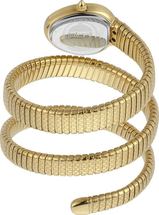 Just Cavalli Doppio Gold Dial Gold Steel Strap Watch for Women - JC1L163M0025