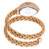 Just Cavalli Novara Green Dial Rose Gold Steel Strap Watch for Women - JC1L264M0045