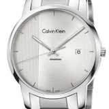 Calvin Klein City Chronograph Silver Dial Silver Steel Strap Watch for Men - K2G2G14X