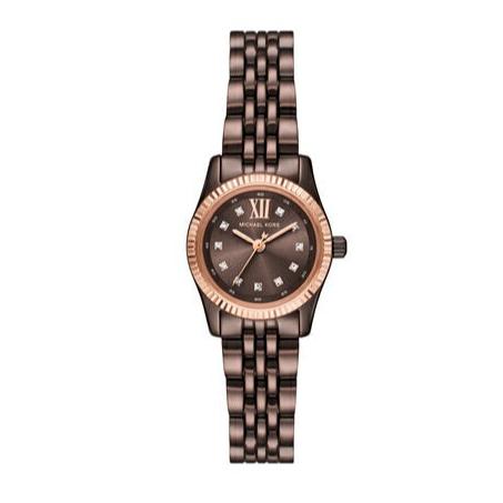 Michael Kors Lexington Three-Hand Brown Dial Brown Steel Strap Watch for Women - MK4844