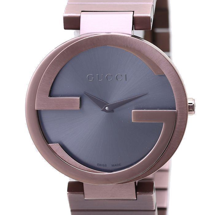 Gucci Interlocking G Quartz Brown Dial Brown Steel Strap Watch for Women -  YA133317