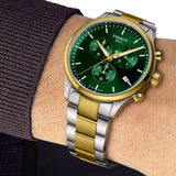 Tissot T Sport Chrono XL Classic Green Dial Two Tone Steel Strap Watch for Men - T116.617.22.091.00