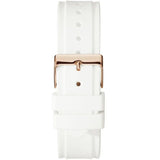 Guess Starlight Diamonds White Dial White Rubber Strap Watch for Women - W0846L5