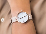 Emporio Armani Arianna Mother of Pearl Dial Pink Leather Strap Watch For Women - AR11199