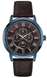 Guess Delancy Analog Brown Dial Brown Leather Strap Watch For Men - W0870G3